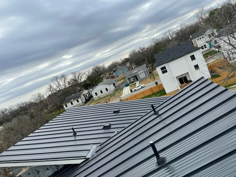 Standing seam metal roof panels with vents for Skylight Repair in Farmingdale